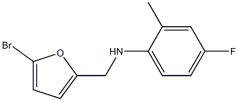 N-[(5-bromofuran-2-yl)methyl]-4-fluoro-2-methylaniline 구조식 이미지