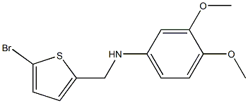 N-[(5-bromothiophen-2-yl)methyl]-3,4-dimethoxyaniline 구조식 이미지