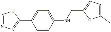 N-[(5-methylfuran-2-yl)methyl]-4-(1,3,4-oxadiazol-2-yl)aniline 구조식 이미지