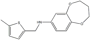 N-[(5-methylthiophen-2-yl)methyl]-3,4-dihydro-2H-1,5-benzodioxepin-7-amine Structure