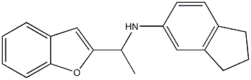 N-[1-(1-benzofuran-2-yl)ethyl]-2,3-dihydro-1H-inden-5-amine 구조식 이미지