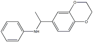 N-[1-(2,3-dihydro-1,4-benzodioxin-6-yl)ethyl]aniline Structure