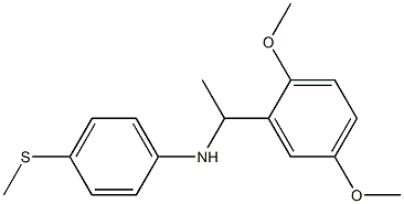 N-[1-(2,5-dimethoxyphenyl)ethyl]-4-(methylsulfanyl)aniline 구조식 이미지