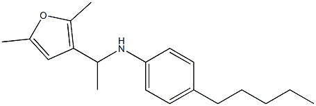 N-[1-(2,5-dimethylfuran-3-yl)ethyl]-4-pentylaniline Structure