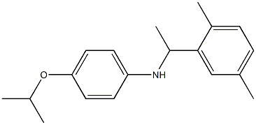 N-[1-(2,5-dimethylphenyl)ethyl]-4-(propan-2-yloxy)aniline 구조식 이미지