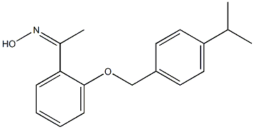 N-[1-(2-{[4-(propan-2-yl)phenyl]methoxy}phenyl)ethylidene]hydroxylamine 구조식 이미지