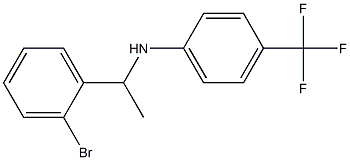 N-[1-(2-bromophenyl)ethyl]-4-(trifluoromethyl)aniline 구조식 이미지