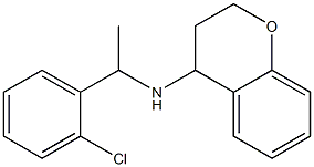 N-[1-(2-chlorophenyl)ethyl]-3,4-dihydro-2H-1-benzopyran-4-amine 구조식 이미지