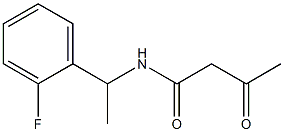 N-[1-(2-fluorophenyl)ethyl]-3-oxobutanamide Structure