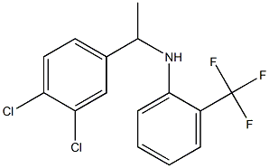 N-[1-(3,4-dichlorophenyl)ethyl]-2-(trifluoromethyl)aniline Structure