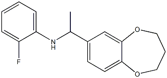 N-[1-(3,4-dihydro-2H-1,5-benzodioxepin-7-yl)ethyl]-2-fluoroaniline 구조식 이미지