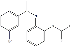 N-[1-(3-bromophenyl)ethyl]-2-[(difluoromethyl)sulfanyl]aniline 구조식 이미지