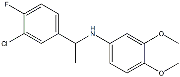 N-[1-(3-chloro-4-fluorophenyl)ethyl]-3,4-dimethoxyaniline 구조식 이미지