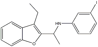 N-[1-(3-ethyl-1-benzofuran-2-yl)ethyl]-3-iodoaniline 구조식 이미지