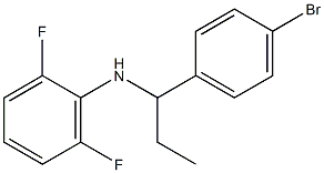 N-[1-(4-bromophenyl)propyl]-2,6-difluoroaniline Structure