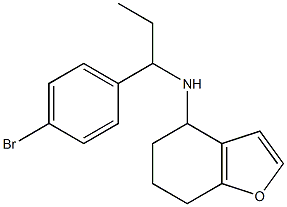 N-[1-(4-bromophenyl)propyl]-4,5,6,7-tetrahydro-1-benzofuran-4-amine 구조식 이미지