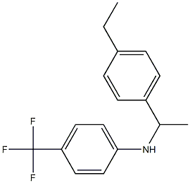 N-[1-(4-ethylphenyl)ethyl]-4-(trifluoromethyl)aniline 구조식 이미지