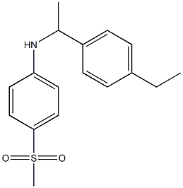 N-[1-(4-ethylphenyl)ethyl]-4-methanesulfonylaniline 구조식 이미지