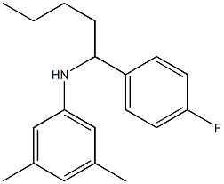 N-[1-(4-fluorophenyl)pentyl]-3,5-dimethylaniline 구조식 이미지