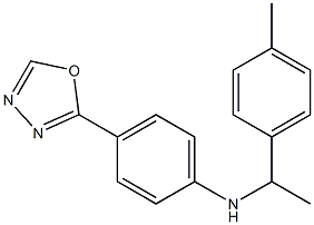 N-[1-(4-methylphenyl)ethyl]-4-(1,3,4-oxadiazol-2-yl)aniline Structure
