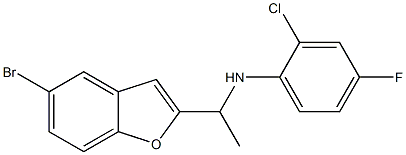 N-[1-(5-bromo-1-benzofuran-2-yl)ethyl]-2-chloro-4-fluoroaniline 구조식 이미지