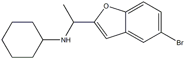 N-[1-(5-bromo-1-benzofuran-2-yl)ethyl]cyclohexanamine 구조식 이미지