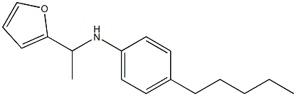 N-[1-(furan-2-yl)ethyl]-4-pentylaniline 구조식 이미지