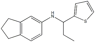 N-[1-(thiophen-2-yl)propyl]-2,3-dihydro-1H-inden-5-amine Structure