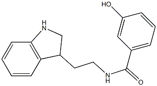 N-[2-(2,3-dihydro-1H-indol-3-yl)ethyl]-3-hydroxybenzamide 구조식 이미지