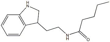 N-[2-(2,3-dihydro-1H-indol-3-yl)ethyl]pentanamide Structure