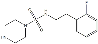 N-[2-(2-fluorophenyl)ethyl]piperazine-1-sulfonamide 구조식 이미지