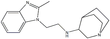 N-[2-(2-methyl-1H-1,3-benzodiazol-1-yl)ethyl]-1-azabicyclo[2.2.2]octan-3-amine 구조식 이미지