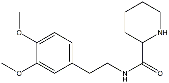 N-[2-(3,4-dimethoxyphenyl)ethyl]piperidine-2-carboxamide 구조식 이미지