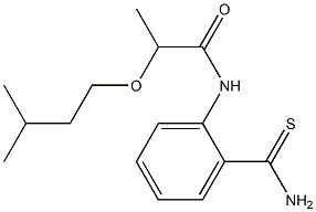 N-[2-(aminocarbonothioyl)phenyl]-2-(3-methylbutoxy)propanamide 구조식 이미지