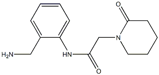 N-[2-(aminomethyl)phenyl]-2-(2-oxopiperidin-1-yl)acetamide 구조식 이미지