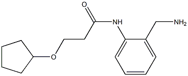 N-[2-(aminomethyl)phenyl]-3-(cyclopentyloxy)propanamide Structure