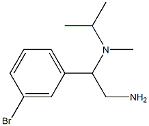 N-[2-amino-1-(3-bromophenyl)ethyl]-N-isopropyl-N-methylamine 구조식 이미지