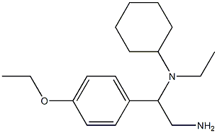 N-[2-amino-1-(4-ethoxyphenyl)ethyl]-N-ethylcyclohexanamine 구조식 이미지