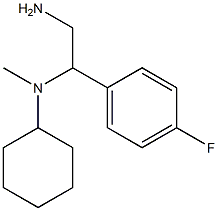 N-[2-amino-1-(4-fluorophenyl)ethyl]-N-cyclohexyl-N-methylamine 구조식 이미지