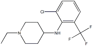 N-[2-chloro-6-(trifluoromethyl)phenyl]-1-ethylpiperidin-4-amine 구조식 이미지