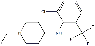 N-[2-chloro-6-(trifluoromethyl)phenyl]-1-ethylpiperidin-4-amine Structure