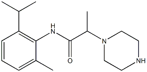 N-[2-methyl-6-(propan-2-yl)phenyl]-2-(piperazin-1-yl)propanamide 구조식 이미지