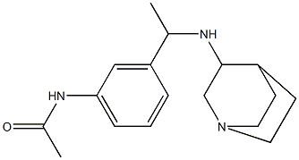 N-[3-(1-{1-azabicyclo[2.2.2]octan-3-ylamino}ethyl)phenyl]acetamide 구조식 이미지