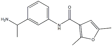 N-[3-(1-aminoethyl)phenyl]-2,5-dimethyl-3-furamide 구조식 이미지