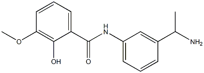 N-[3-(1-aminoethyl)phenyl]-2-hydroxy-3-methoxybenzamide 구조식 이미지