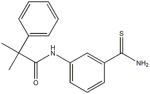 N-[3-(aminocarbonothioyl)phenyl]-2-methyl-2-phenylpropanamide 구조식 이미지