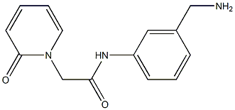 N-[3-(aminomethyl)phenyl]-2-(2-oxopyridin-1(2H)-yl)acetamide 구조식 이미지