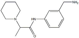 N-[3-(aminomethyl)phenyl]-2-piperidin-1-ylpropanamide 구조식 이미지