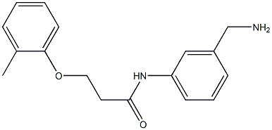 N-[3-(aminomethyl)phenyl]-3-(2-methylphenoxy)propanamide 구조식 이미지