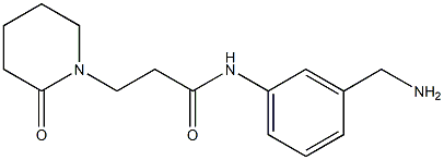 N-[3-(aminomethyl)phenyl]-3-(2-oxopiperidin-1-yl)propanamide Structure